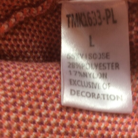 THML Retro Geometric Aztec Mixed Print Abstract Long Sleeve Sweater Size Large - Picture 4 of 5